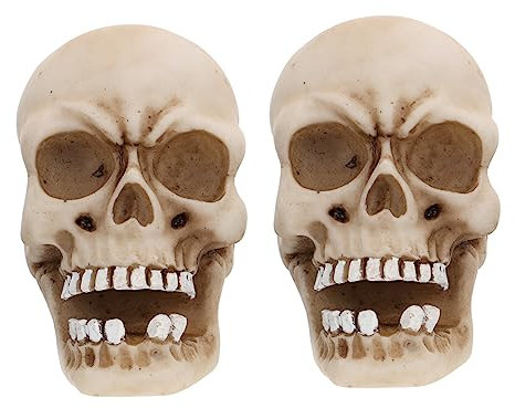 Levemolo 2pcs Skull Cable Organizer Wall-Mounted Cord Winder Key Storage Box for Home Office