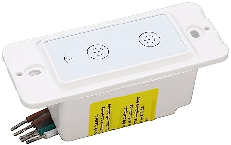 Intelligenter Wandschalter, 2-Gang-Touch-Glasscheibe, Unterstützt Sprachsteuerung, Kabelloser Lichtschalter, AC100-240 V