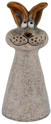 itsisa Zaunhocker Hase H: 18 cm aus Keramik - Zaun Deko Garten Ostern, Tierfigur Pfostenhocker, Zaunfigur, Gartendeko, Zaunstecker