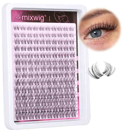 Wispy Lash Clusters Natural Lash Extension Invisible Band Eyelash Clusters Extension C Curl 140Pcs Natural Individual Lashes