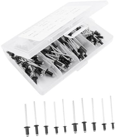 BUGUUYO 120stücke Schwarze Aluminium-blindnagel Blindnagelset Befestigungselemente Für Möbel Und Maschinen