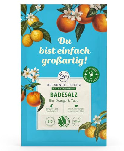 6er Pack Dresdner Essenz Badesalz Bio Orange & Yuzu 6 x 60g