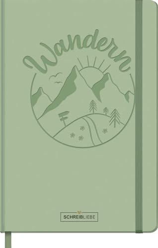Korsch Verlag Wandertagebuch-Berge - Notizbuch vegan - Tagebuch zum Ankreuzen und Ausfüllen, für 19 Touren, mit Lesebändchen - 13 cm x 19 cm - SchreibLiebe