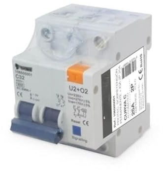 Interruptor diferencial 1P+N 25A 0.030A 6KA Clase C - Protege circuitos eléctricos, previniendo electrocuciones y cortocircuitos de manera eficiente.