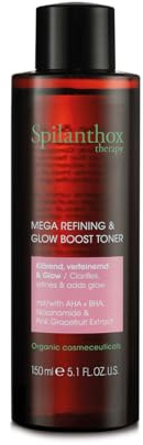 Spilanthox therapy - Mega Refining & Glow Boost Toner - Gesichtswasser mit AHA- + BHA-Säruen, Niacinamid & Pink Grapefruit Extrakt - für ein verfeinertes Hautbild mit natürlichem Glow - 150ml