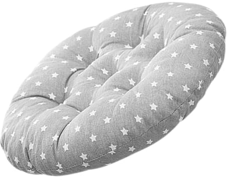 Yardwe Cojín de Suelo Redondo 40x40 Cm Algodón y Lino Transpirable Cojín Ergonómico para Oficina y Meditación para Tatami y Decoración Hogar