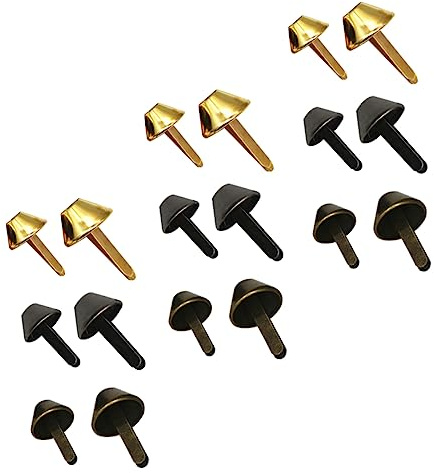 Uonlytech 60piezas Clavos De Cubo De Dos Patas Hierro Remaches Decorativos De Dos Patas Para Manualidades Materiales De Bricolaje Para Proyectos Creativos