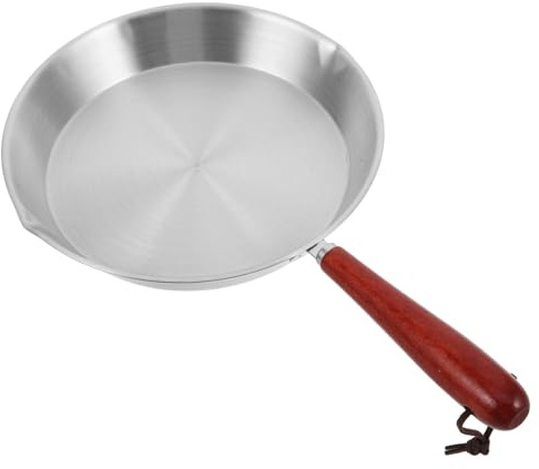 Cabilock Sartén Molde Para Hacer Panqueques Creador De Huevos Fritos Salsa De Acero Inoxidable Sartenes Antiadherentes Bistec Al Wok Molde Para Panqueques De Desayuno Wok Madera Plata