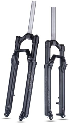 XJBWSDE Fourche à Suspension pour VTT 27,5/29 Pouces, Pivot Droit 1-1/8''/28,6 mm, Fourche Avant mécanique, débattement 100 mm, Verrouillage Manuel QR 9 mm, Avant du vélo
