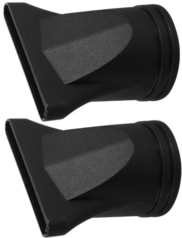 TOPBATHY Bocchetta per Asciugacapelli Concentratore 2 Pezzi in Plastica Nero Design Leggero per Uso in Salone e Casa con Effetto Lucentezza Migliorata