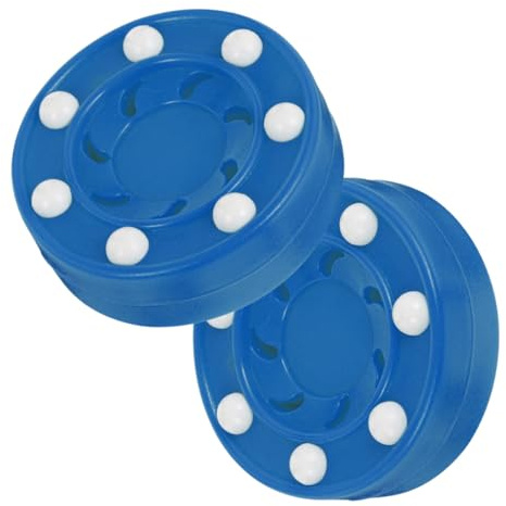 Gatuida Lot de 2 Palets de Roller Hockey d'Entraînement Rondelles Professionnelles en Matériau Solide Adaptées aux Matchs et Entraînements de Hockey sur roulettes Couleur Aléatoire