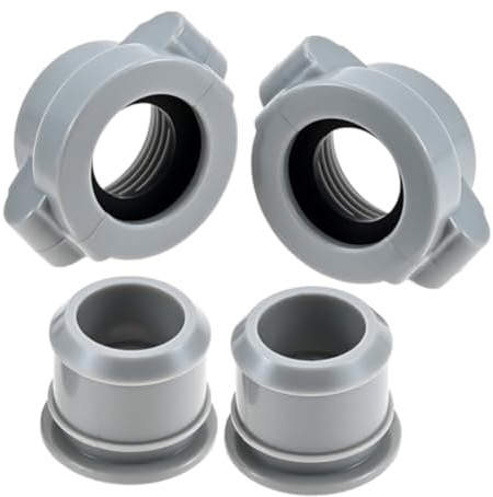 MonoSora Confezione da 2 raccordi per tubi dell'acqua per Coleman e Lay Z Spa B/C, in plastica grigia, raccordi idraulici per spa