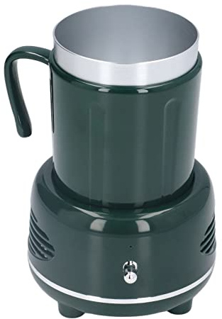Tomantery Enfriador Calentador de Tazas Enfriamiento Rápido Calefacción Control Fácil para Taza de café Calentador de Tazas Enfriador para Oficina Hogar Aluminio (Verde)