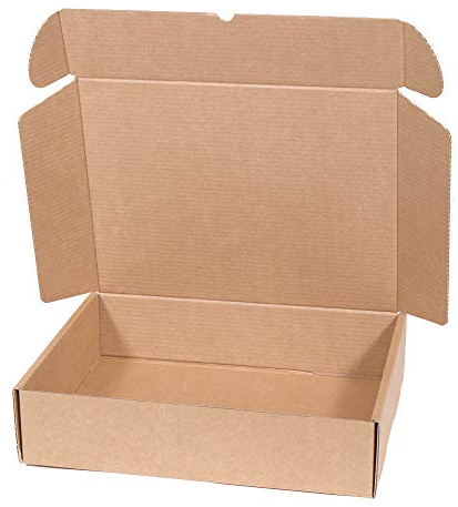 Lot de 20 boîtes en carton kraft auto-montables avec couvercle – Double paroi, résistantes pour expéditions, e-commerce et services de messagerie avec des mesure 42x30x10 cm