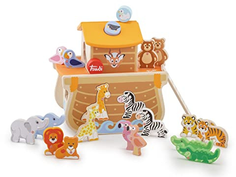 Arca de Noè | Trudi by Sevi | Juguetes de Madera para niños a Partir de un año. Sevi Regalos para niños Primeros Meses | 24x24x17cm | Infant Toys | Modelo 88015