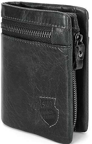 YumSur Portefeuilles Homme,Etui RFID Blocage Contre Piratage Bancaire - Mince Porte-Monnaie avec Clip en Métal - Porte-Carte de Crédit Sécurisé - Porte-Cartes