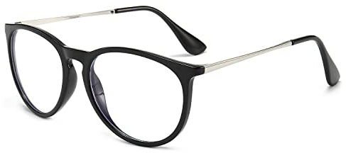 Jcerki Myopia glasses -2.50 nearsighted Distance glasses Black Frame Unisex Spectacles