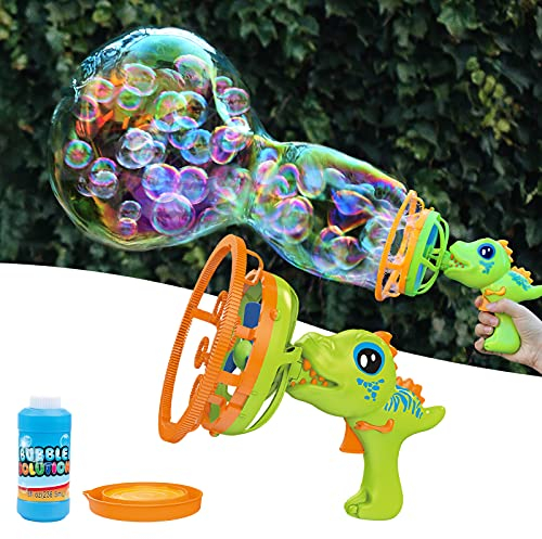Seifenblasenmaschine, Dinosaurier Seifenblasen Maschinen für Kinder, Spielzeug mit Seifenblasenlösung, Jungen Mädchen Spiele Garten Draußen Geschenke Spielzeug Bubble Machine 3 4 5 6 7 8 Jahre
