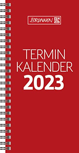 BRUNNEN Wochenkalender Modell 780 2023 Blattgröße 10 x 20,7 cm rot