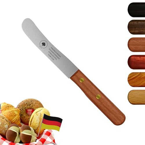 PIKAS - Solingen Messer mit edlem Kirsch Holzgriff, Premium Buckelmesser mit rostfreier Klinge aus Chrom-Stahl, extra scharfes Küchenmesser dank Dünnschliff & Handabzug, Made in Germany