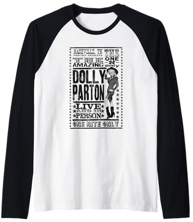 Dolly Parton The One and Only Raglan Baseball Tee
