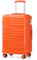 British Traveller Handgepäck Koffer Groß Reisekoffer Groß Hartschalenkoffer 74.5 * 49 * 30.5cm mit TSA-Schloss Koffer Trolleys ABS+PC Orange