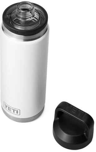 Yeti Rambler Vaccum Insulated Stainless Steel Bottle with Chug Cap, White, 760ml (26oz)