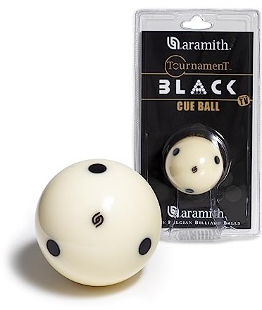 Aramith Turnier Billardqueue-Ball, 6 schwarze Punkte in einer Blisterverpackung, 6 Stück