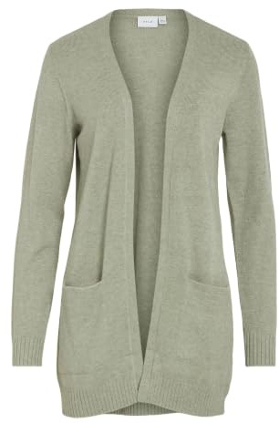 Vila Female kofta VIRIL basic stickad, Oljegrön, M