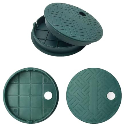 TopHomer Coperchio per scatola valvola irrigatore da 15,2 cm (6 pollici), confezione da 4 coperchi rotondi per scatola valvola irrigazione esterna di ricambio per irrigatore/sistema di irrigazione