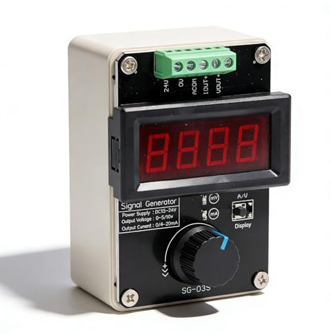 Generatore Di Segnale Alta Precisione, 0-5/10V 0/4-20mA Generatore Di Segnale Di Tensione Corrente Calibratore Della Sorgente Analogico, Regolabile Generatore Di Segnali Portatile Per Plc, Debug