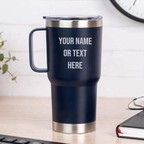 Wanapix | Taza Térmica Azul Personalizada | 600 ml | Conserva Frío y Calor