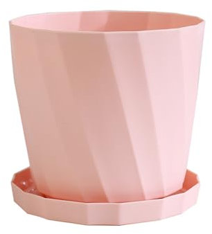 XQSXDKXQ Kunststoff Pflanzgefäß mit Mehreren Abflusslöchern Schale Garten Dekoration Zimmerpflanze Pflanzgefäß Bonsai Creative Einfach,Rosa,extra Large