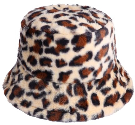 JJDreams Winter Bucket Hut,Soft Plüsch Floral Design, Winter Warm Fashion Hut, Trendy Accessoire für Outdoor Kleidung
