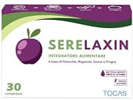 TOCAS Serelaxin Lassativo con Prugna, Senna e Magnesio Integratore 30 Capsule