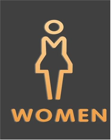 WENYOG Panneau WC Panneaux De Toilettes for Hommes Et Femmes, Signalisation De WC, Centres Commerciaux, Immeubles De Bureaux, Plaques De Porte, Indicateur De Rappel, Panneau D'orientation(H)