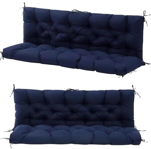 WLXFF Hollywoodschaukel Auflage, Extra Dicke Gartenbankauflage Mit RüCkenlehne, Wasserdichtes Schaukelsitzkissen Mit RüCkenlehne, FüR Terrasse Veranda Rasen Schaukel Bankauflage