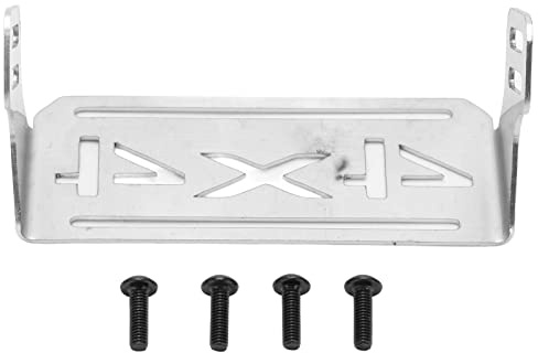 ANKROYU Placa protectora de armadura de chasis RC de acero inoxidable Placa protectora frontal duradera para automóviles con control remoto universal Plata 76x35x29 mm con tornillo