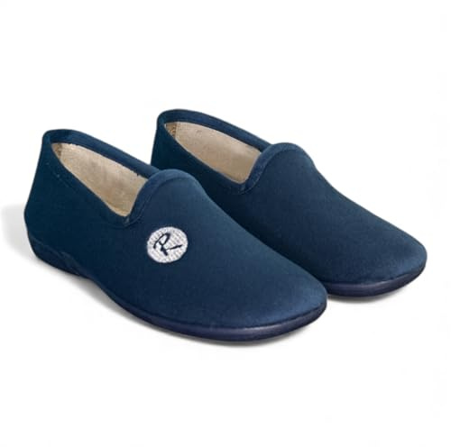 Genérico Zapatillas Casa Hombre Comodas Cerradas Hombre Invierno Antideslizante (Marino, Una talla, Sistema tallas calzado EU, Adulto, Hombre, Números, mediano, 42)