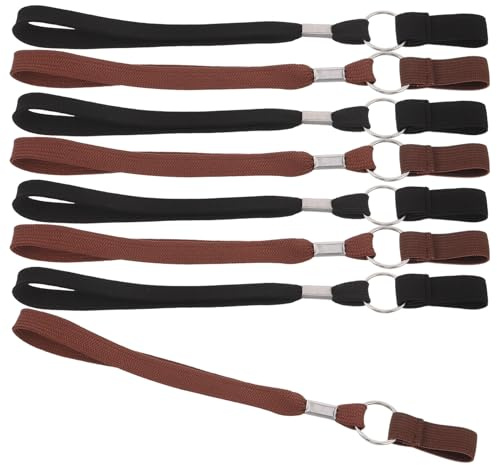FOMIYES 8 Dragonnes pour Canne de Marche, Accessoire de Poignet en Tissu et Métal, Anti-perte, pour Déambulateur et Marche Quotidienne