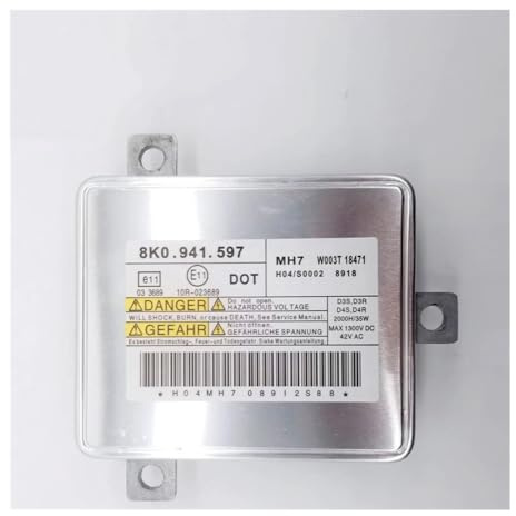 HID Xénon Ballast Module De Ballast Au Xénon pour Ordinateur Phare 8K0 941 597 W003T18471 D3S D3R D4S D4R Compatible avec Audi A1 A2 A3 A4 A5 A6 A7 A8 Q3 Q5 Q7
