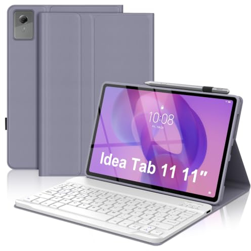 Funda Teclado para Lenovo Idea Tab 11 11 Pulgadas (TB336FU/TB336ZU) | QWERTY Español Ñ, Magnético Desmontable Bluetooth Teclado, Lila