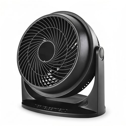 KELVARYS Ventilador de Sobremesa Silencioso 45W, 3 Velocidades Ajustables, 8” (20 cm), Inclinación Vertical Regulable, Bajo Consumo, Ventilador Compacto para Escritorio, Oficina y Dormitorio. (8)