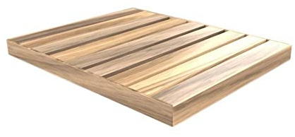 Arkema Receveur de douche extérieur en bois d'okoumé, 6 x 100 x 80 cm, couleur bois