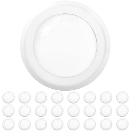 Sunco 24 Pack 5/6â€ LED Disk Lights Flush Mount Ceiling Light Fixture Recessed 5000K Daylight, 100W Equivalent 15W, 1050LM, Dimmable Low Profile Surface Mount ETL & Energy Star Listed