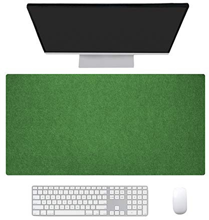 Ommda Wasserdichte Office Mauspad Filz Multifunktionales Schreibtischunterlage Mouse Pad Anti Rutsch Abwischbar Groß für Büro und Zuhause Gras-Grün,100x50cm