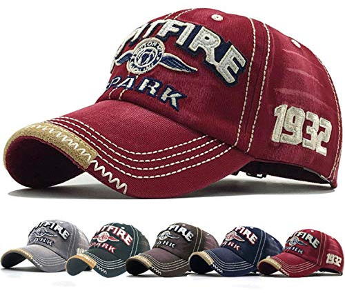 Yutdeng Retro Casquette de Baseball Unisexe Ajustable Boucle en Metal Casquettes Classique Trucker Cap Hat for Sport Hip Pop Golf Voyages - Casquette Homme Femme