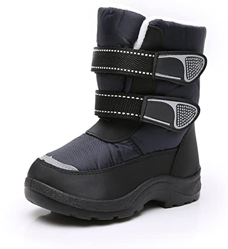 Blikcon Kids Boys Snow Boots Winter Waterproof Slip Resistant Cold Weather Boots (Toddler/Little Kid/Big Kid)