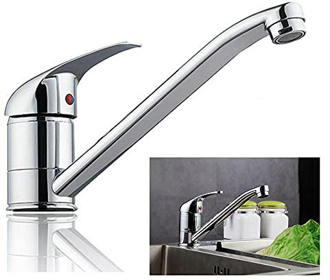 Kitchen Tap Mixer 360° Swivel, Hot and Cold Water Sink Taps, Monobloc Bathroom Faucet, Single Handle, Chrome