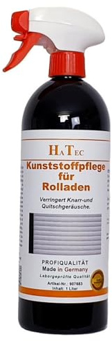 HaTec, Kunststoffpflege für Rolladen 1-Liter, Rolladenpflegemittel, Rolladen Reiniger, Pflegt und schützt vor vorzeigen Verspröden und verringert lästige Knarr- und Quitschgeräusche